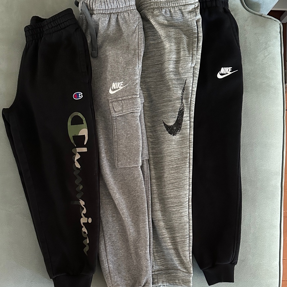 Lot of 4 Boys Joggers Size S Nike and Champion Camo